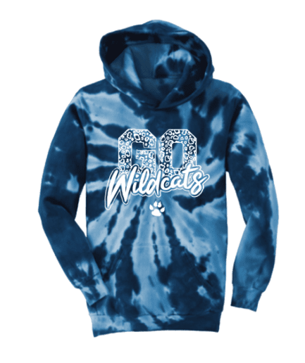 GO Wildcats Tie Dye Hoodie