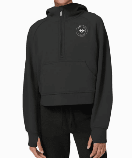 Urban Life Athletics - Ladies Crop Top 1/4 Zip Hoodie